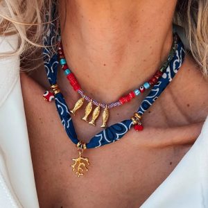 18K Gold Plated Fish Coral Pendant Necklace โ Bohemian Summer Beach Jewelry Gift for Her