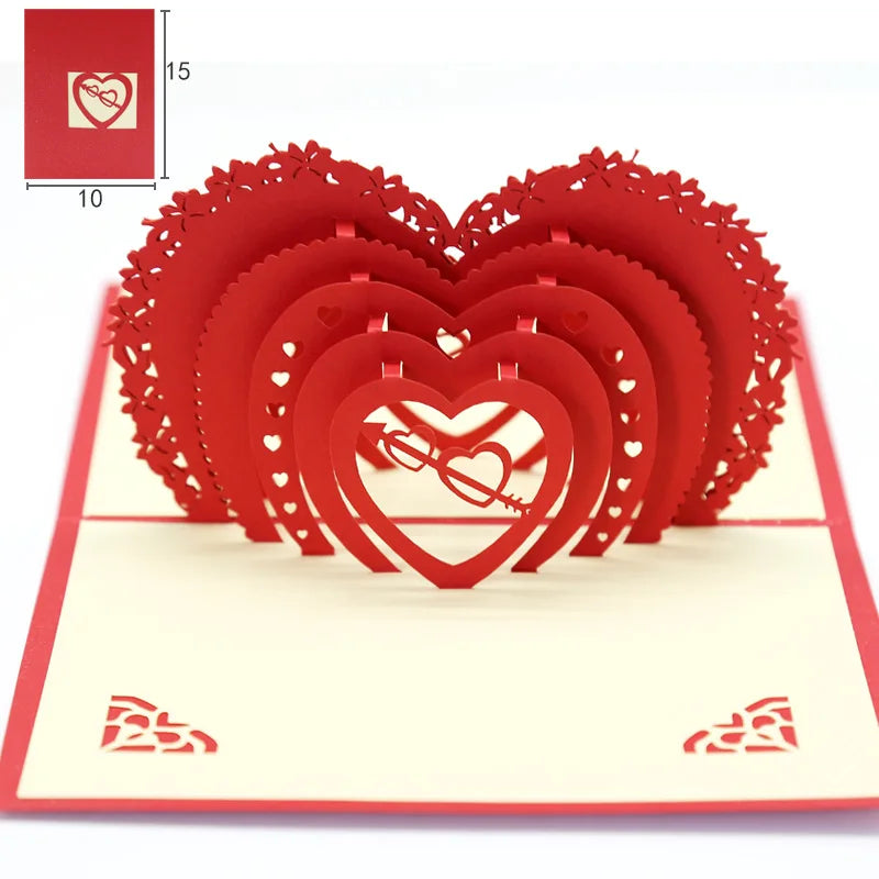 3D Pop-Up Love Card with Envelope – Handmade Greeting Card for Couples - Image 18