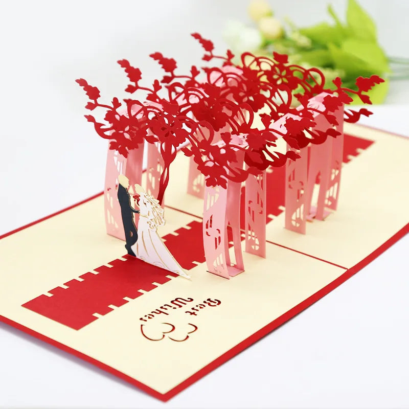 3D Pop-Up Love Card with Envelope – Handmade Greeting Card for Couples - Image 28