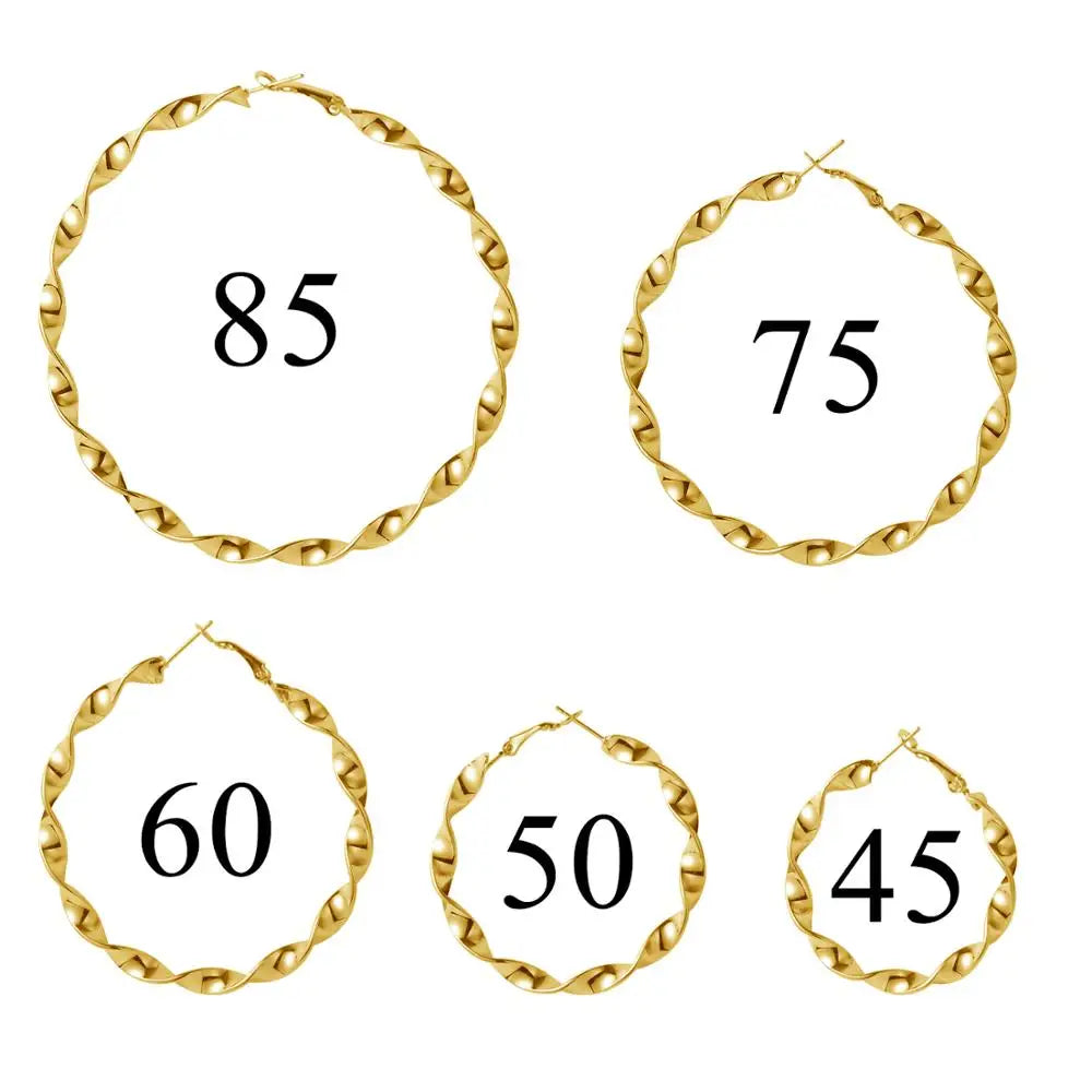 MYDIY Custom Name Hoop Earrings – Personalized Stainless Steel Twist Hoops - Image 4