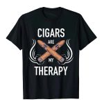"Cigars Are My Therapy" T-Shirt – Funny Cigar Smoker Gift Tee for Men