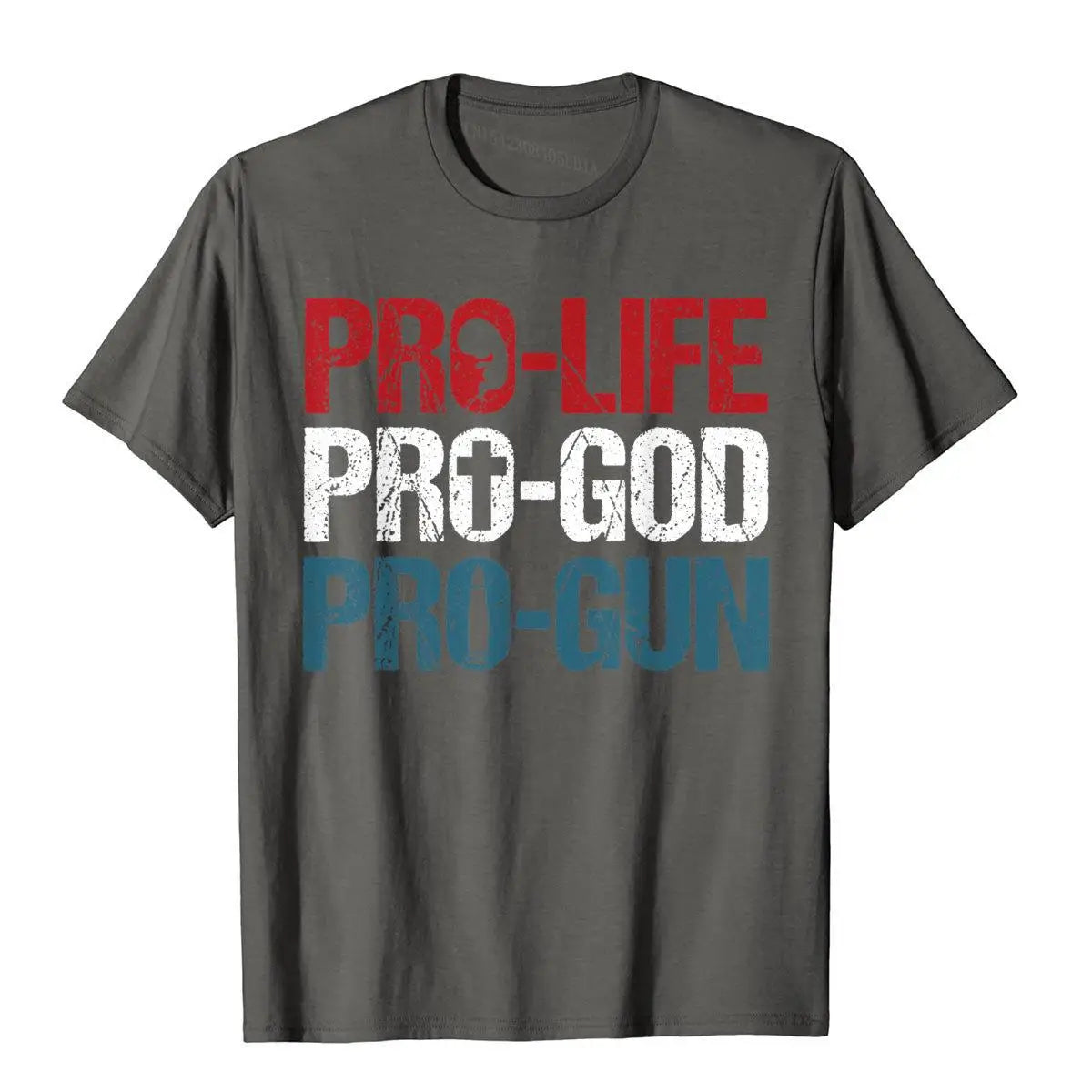 Pro Life Pro God Pro Gun T-Shirt – USA Patriot Oversized Cotton Tee for Men - Image 6