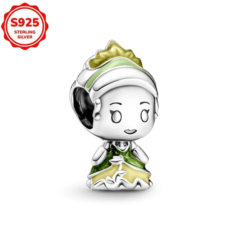 Disney 925 Sterling Silver Beads – Mickey, Stitch, Princess, Cinderella Charms for DIY Bracelets - Image 81