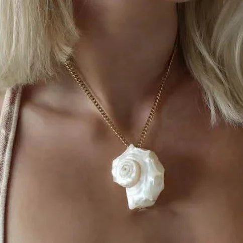 Exaggerated Conch Pendant Necklace – Punk Fashion Summer Beach Jewelry for Women - Image 6