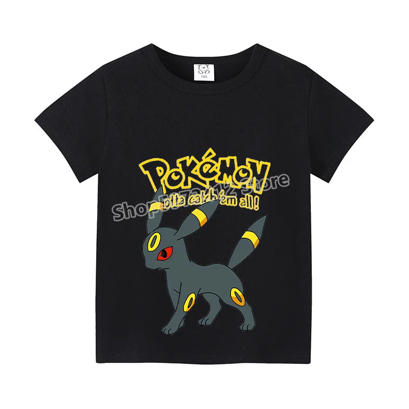 Pikachu Kids T-Shirt – Pokémon Summer Short Sleeve Tee with Lucario & Greninja Design - Image 24