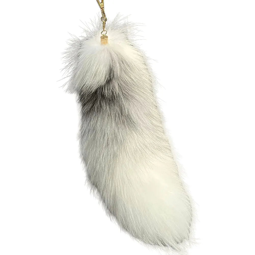 Huge Fluffy Faux Fur Fox Tail Keychain – Therian Tail Pendant Gift for Women & Girls - Image 10