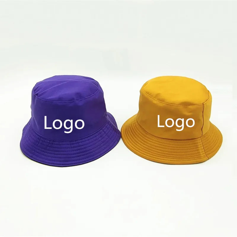 Custom Logo Fishing Bucket Hat – Unisex Reversible Cotton Sun Hat for Outdoor Use - Image 2