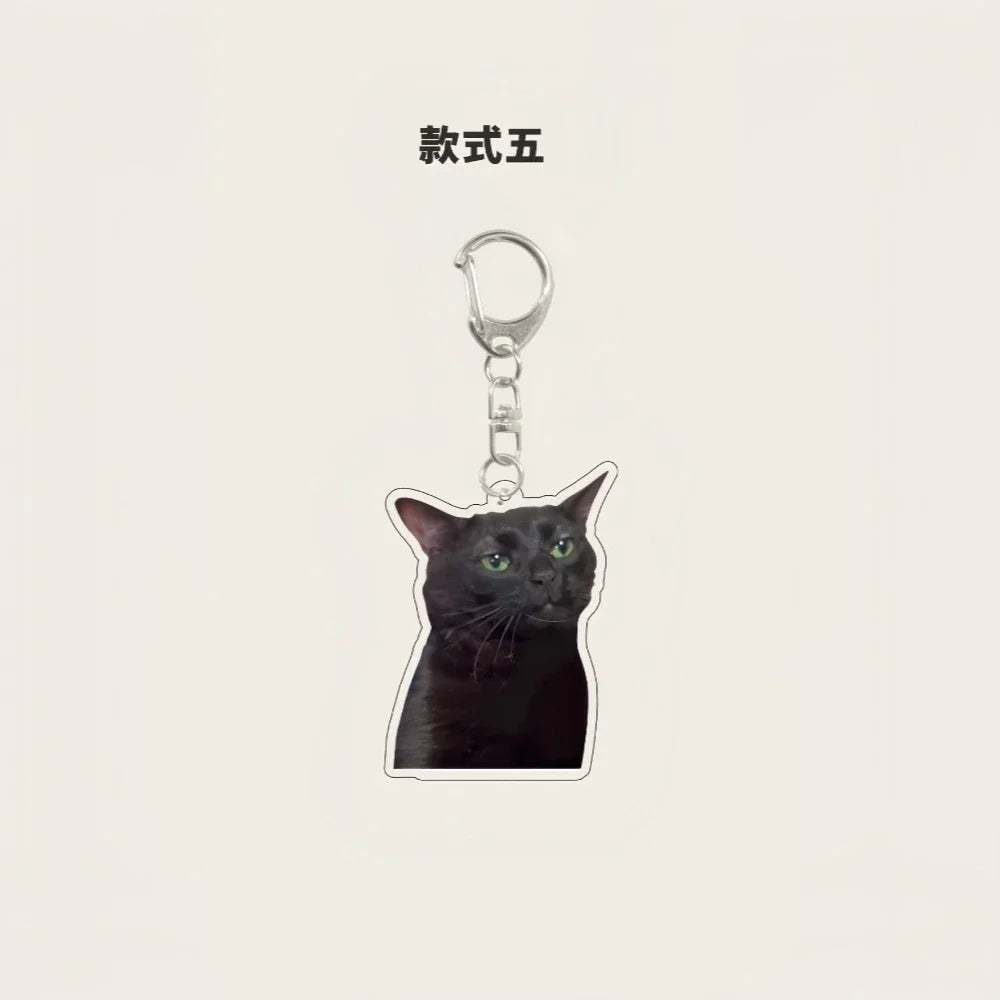 Funny Rambling Goat & Huh Cat Meme Keychain – Screaming Confused Cat Pendant Gift - Image 5