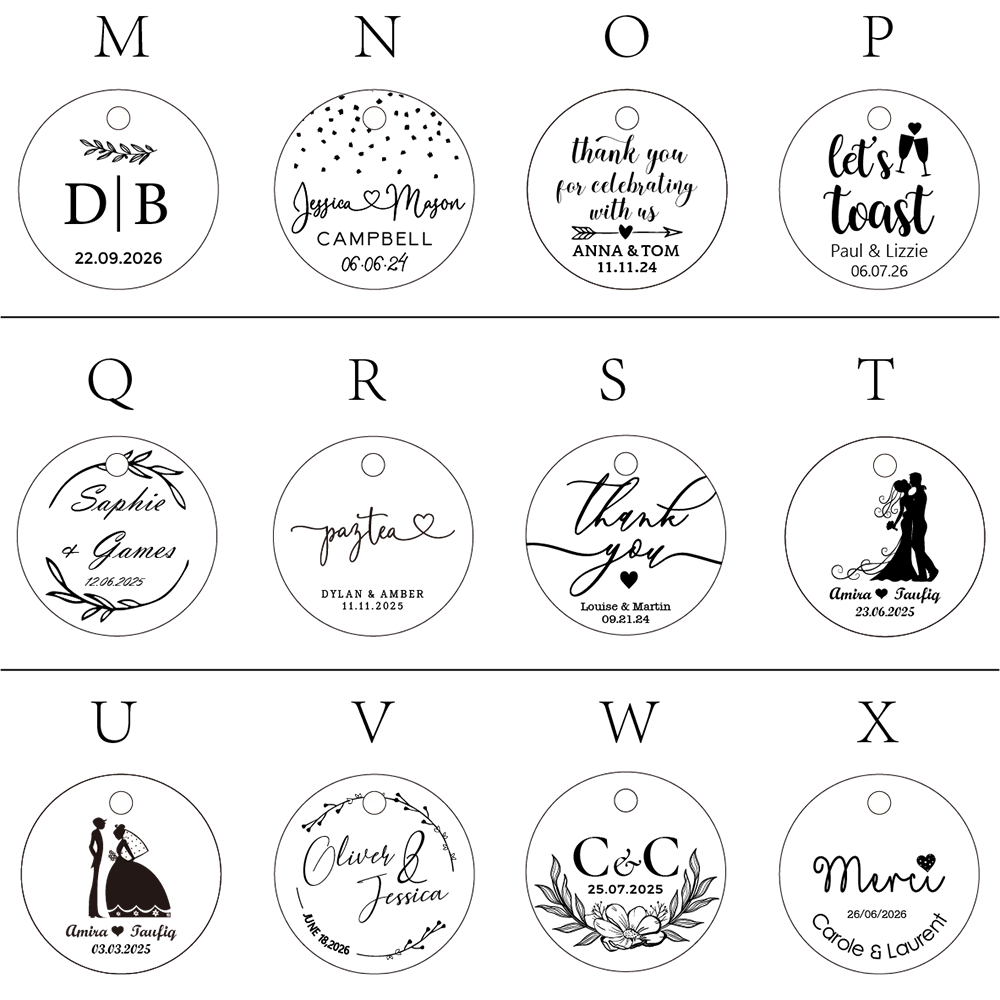 YY-35mm Circular Paper Label – Personalized Custom Tags with Golden Text - Image 4