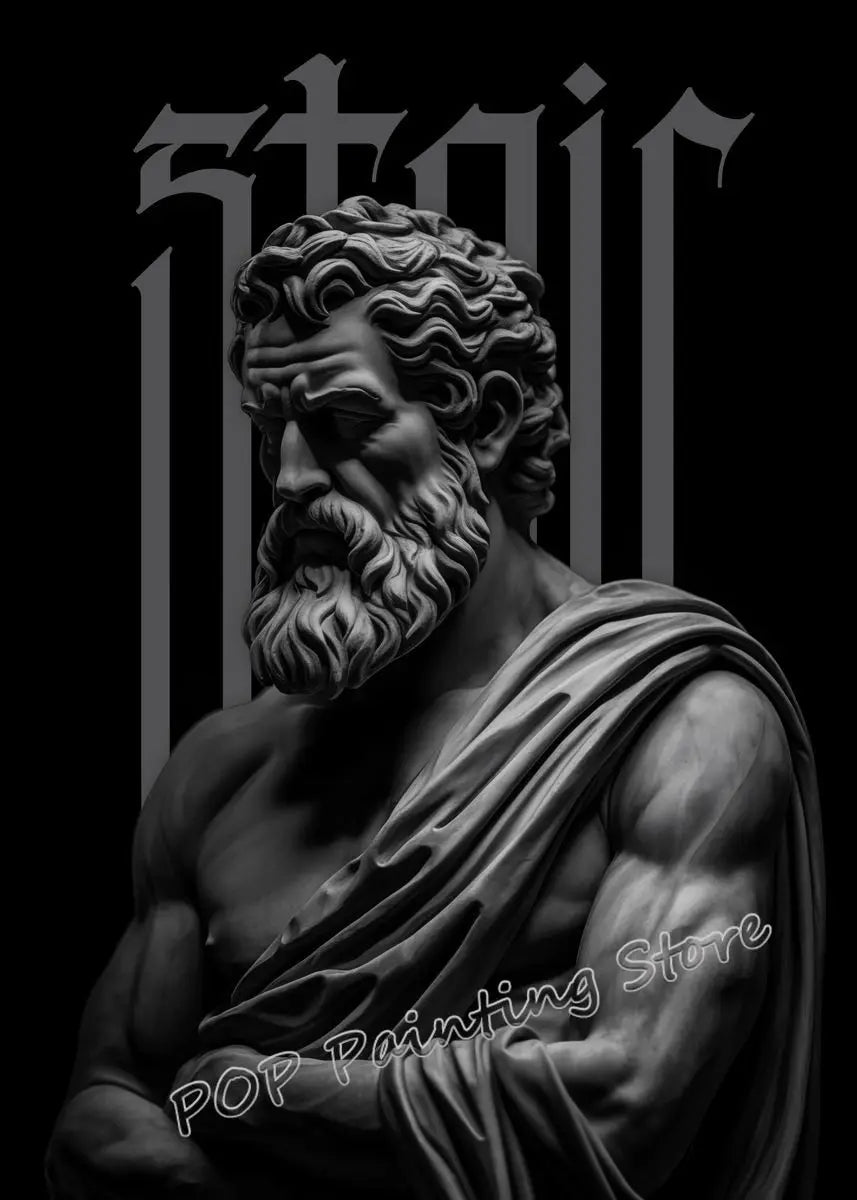 Stoic Wisdom Philosophical Quote Poster – Minimalist Greek Sculpture Canvas Wall Art - Image 11