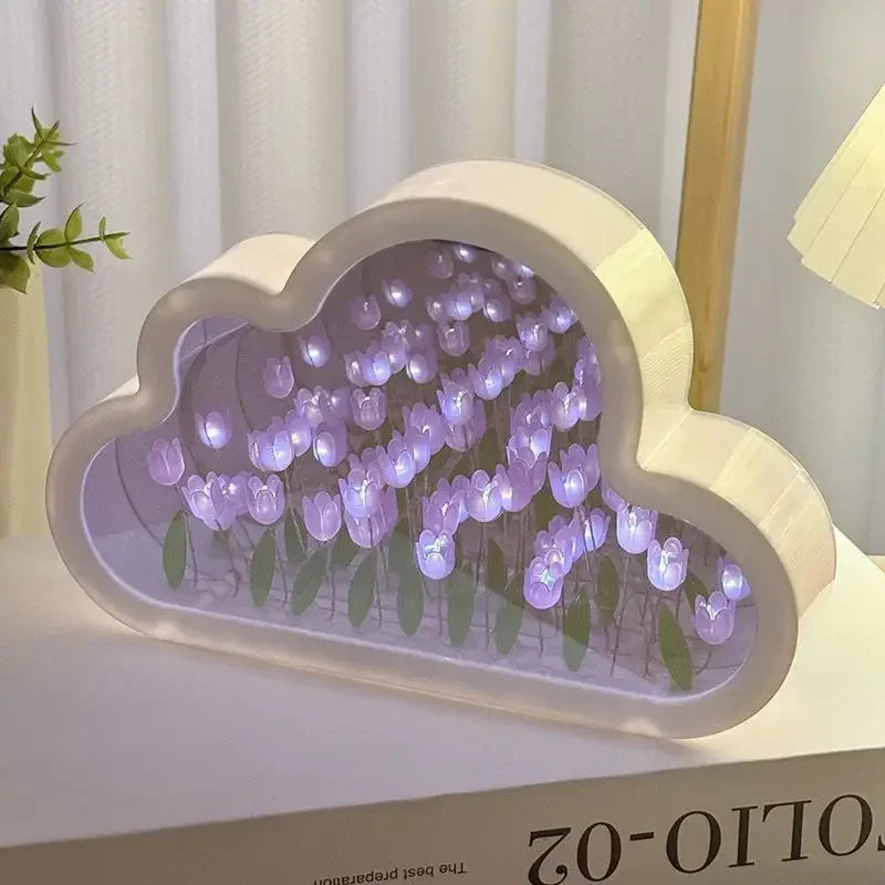 Tulip Cloud Sea of Flowers Handmade Night Light - Image 6