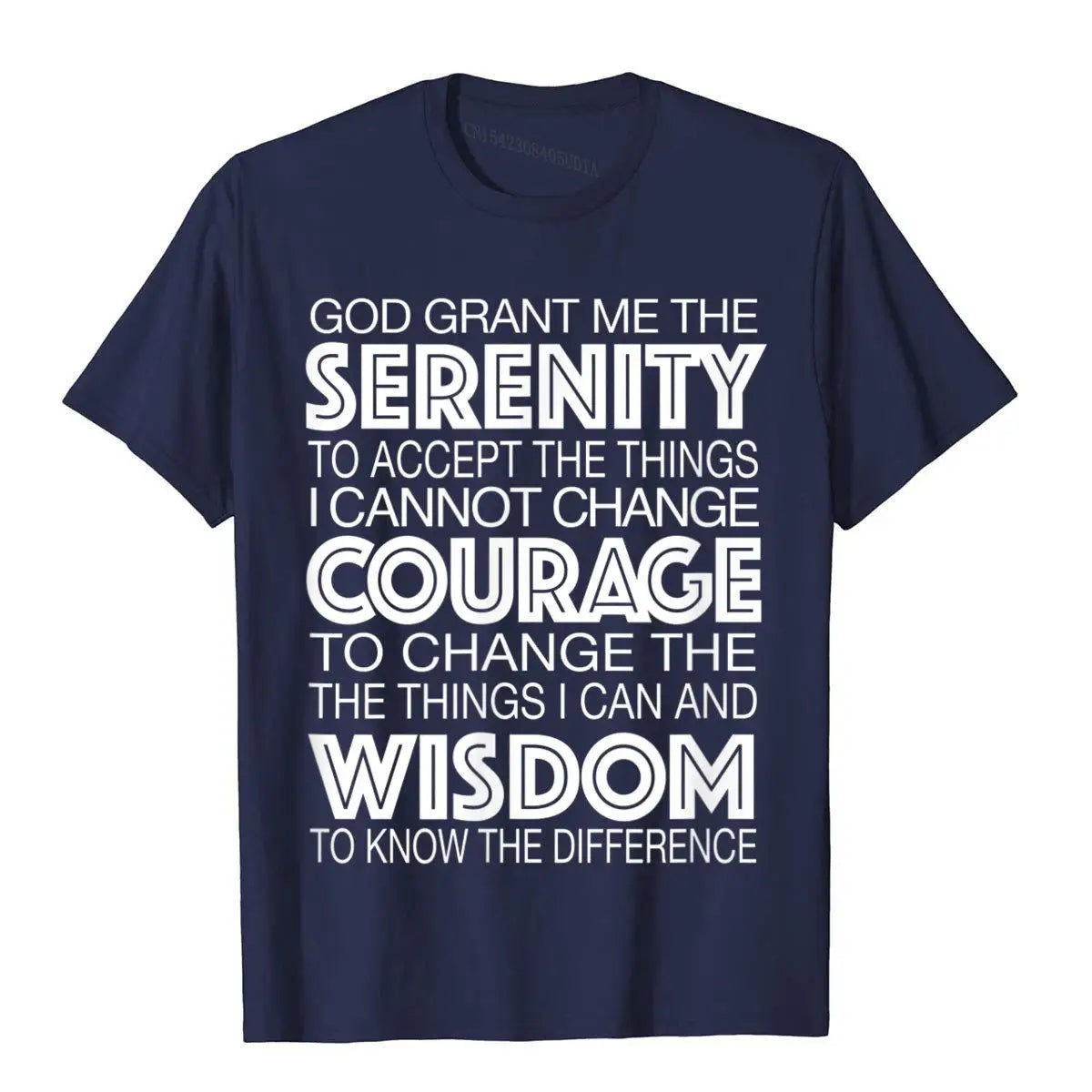 Serenity Prayer T-Shirt – Alcoholics Anonymous 12-Step Program Cotton Tee for Men - Image 8