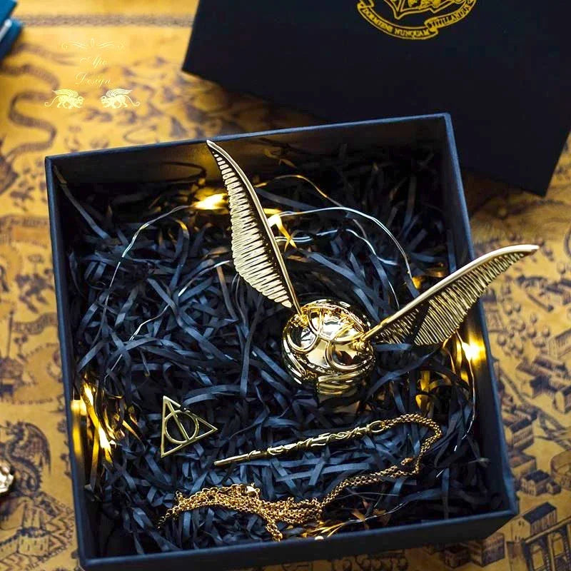 Gold Snitch Ring Box – Movable Wing Jewelry Organizer & Gift Display - Image 7