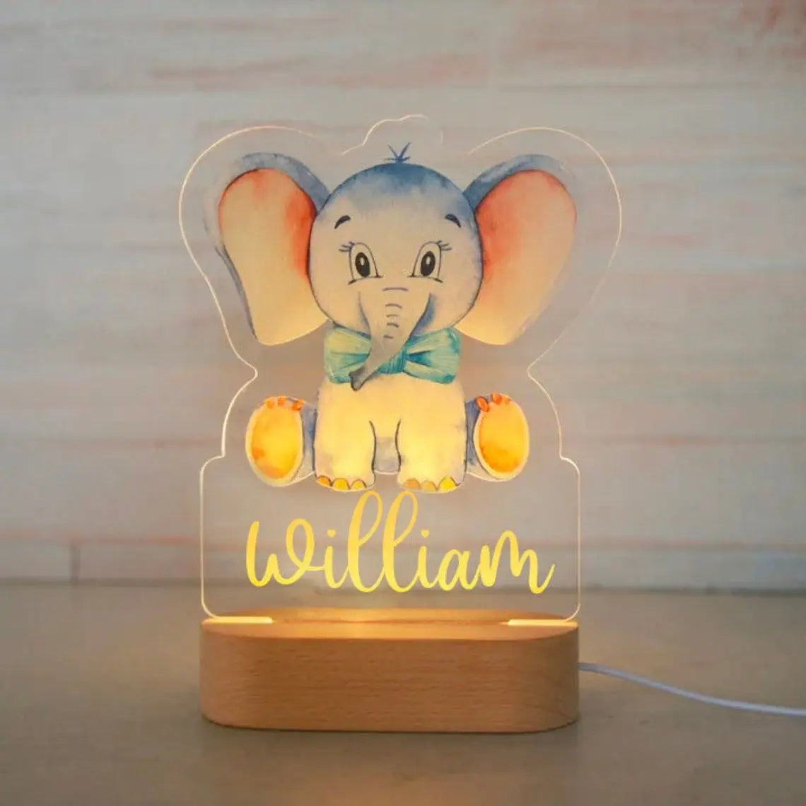 Personalized Animal Night Light – Custom Name Acrylic Lamp for Kids & Baby Room Décor - Image 31
