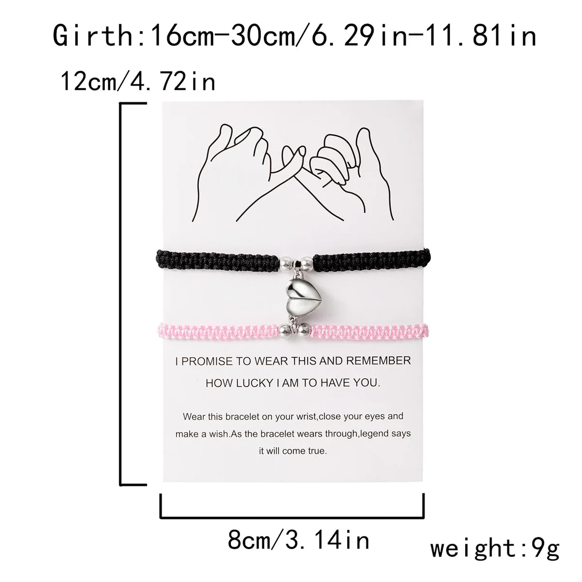 Romantic Heart Magnetic Attract Couple Bracelet Set - Image 14