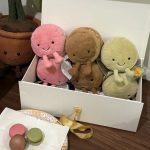 Jellycat Fun Dessert Series Plush – Macaron, Puff, Strawberry Tart Soft Toy Gift