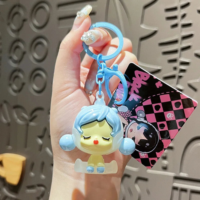 Creative UV Dream Bubble Girl Keychain – Cute Cartoon Pendant for Bags & Gifts - Image 4