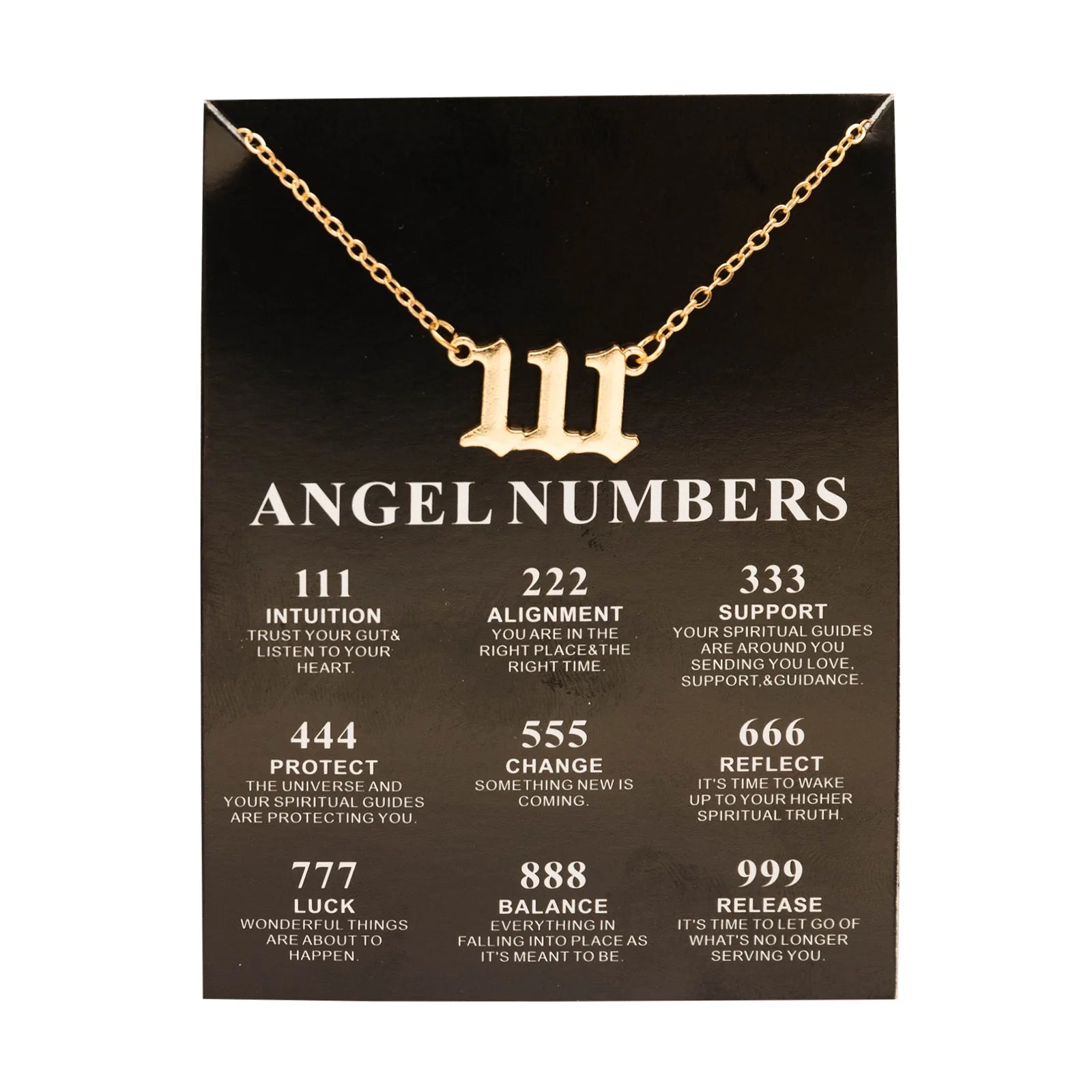 Fashion Alloy Gold Color Lucky Angel Numbers Wish 777 Pendant Necklace - Image 18