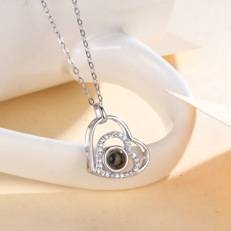 Projection Necklace "I Love You" in 100 Languages – Romantic Pendant Gift for Girlfriend or Lover (2024) - Image 11