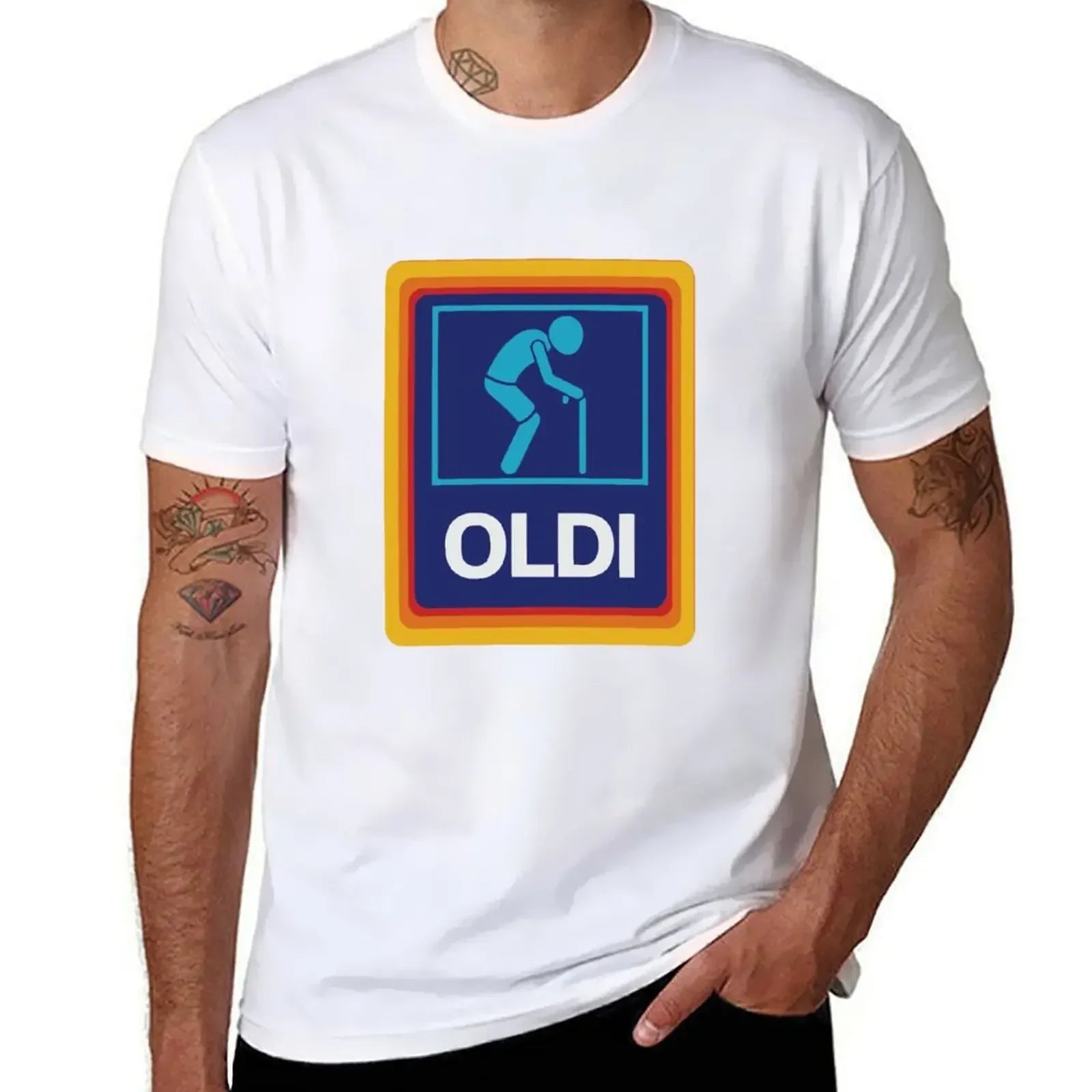 OLDI & ALDI Parody T-Shirt – Funny Oversized Tee for Dad, Grandpa, Husband, or Boyfriend - Image 8