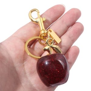 Fashion Delicious Red Apple Keychain – Summer Fruit Pendant for Women & Men
