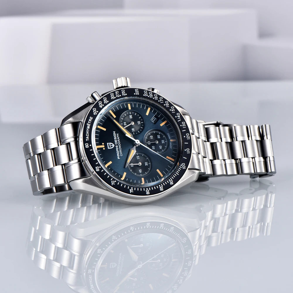 2025 New PAGANI DESIGN Moon V6 Men's Watch – Luxury Chronograph Quartz Timepiece with Sapphire Mirror - Image 4