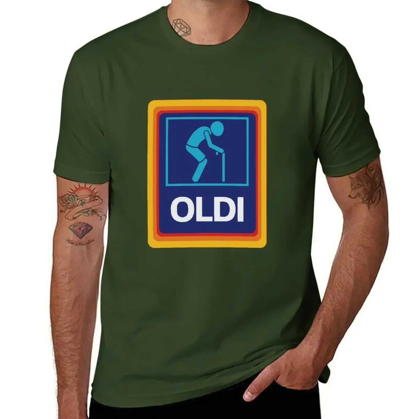 OLDI & ALDI Parody T-Shirt – Funny Oversized Tee for Dad, Grandpa, Husband, or Boyfriend - Image 14