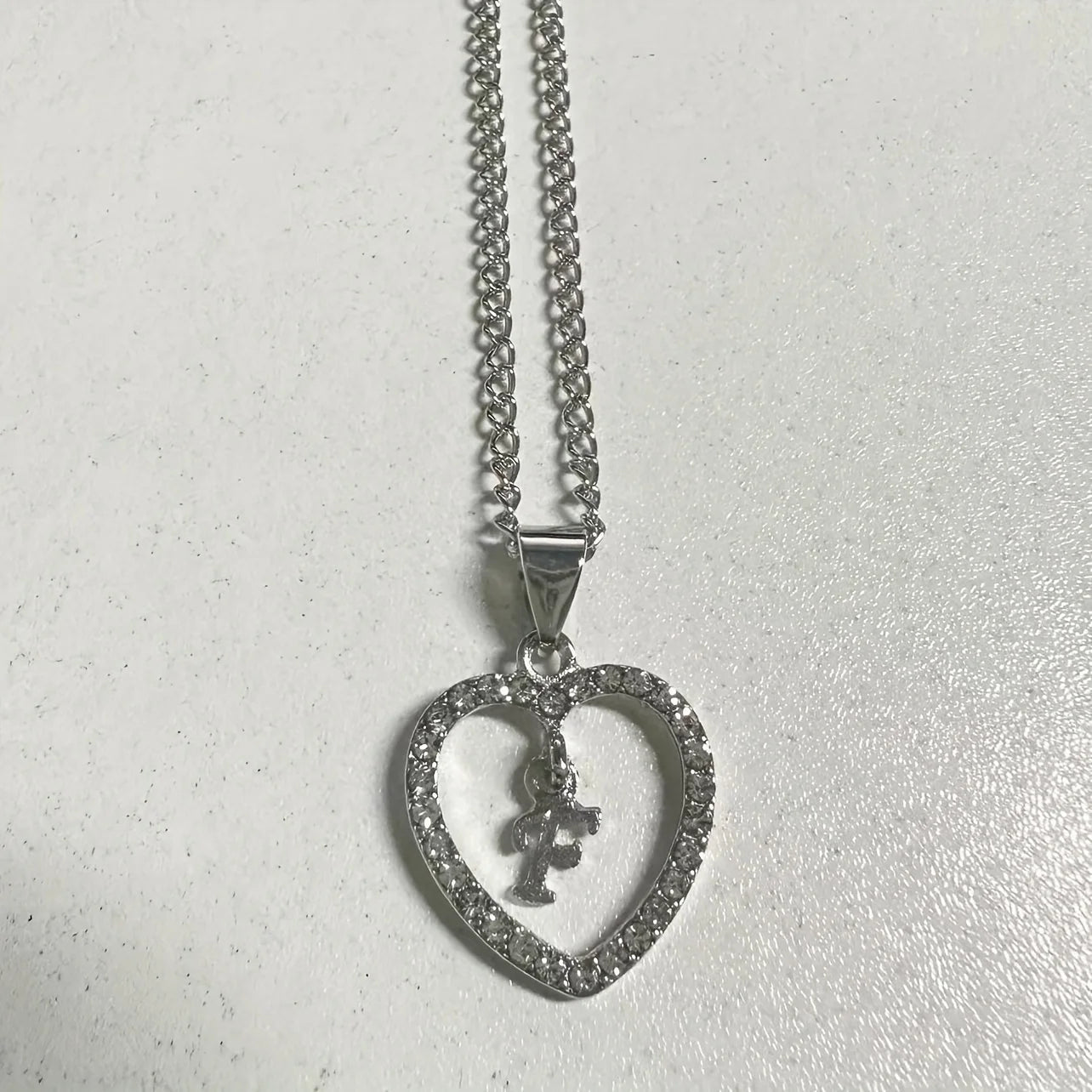 Bohemian Style Heart-Shaped Letter Pendant Necklace - Image 3