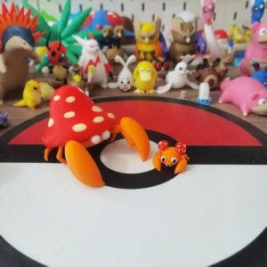 Anime Pokémon Parasect Action Figure – 1:20 Scale 3D Printed Collectible