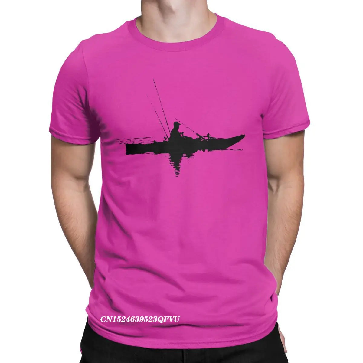 Unique Fisherman Kayak Fishing T-Shirt – Men’s Cotton Harajuku Style Tee - Image 22