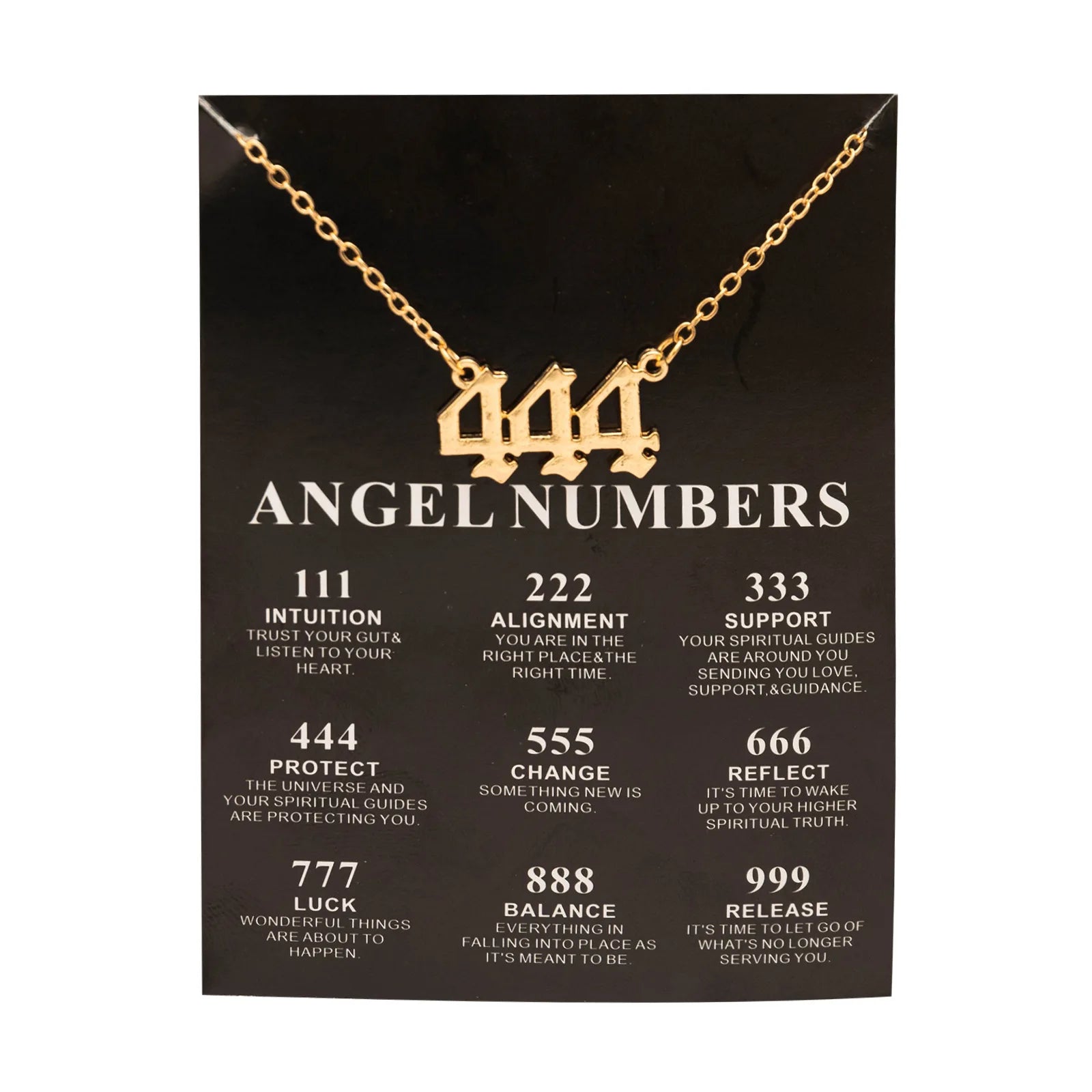Fashion Alloy Gold Color Lucky Angel Numbers Wish 777 Pendant Necklace - Image 9