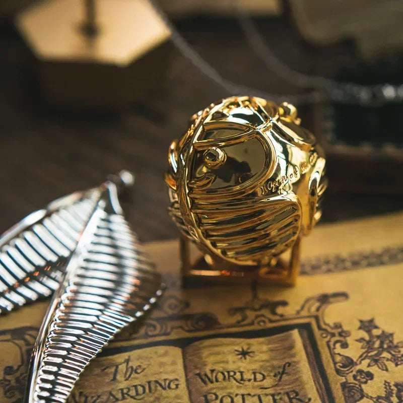 Gold Snitch Ring Box – Movable Wing Jewelry Organizer & Gift Display - Image 4