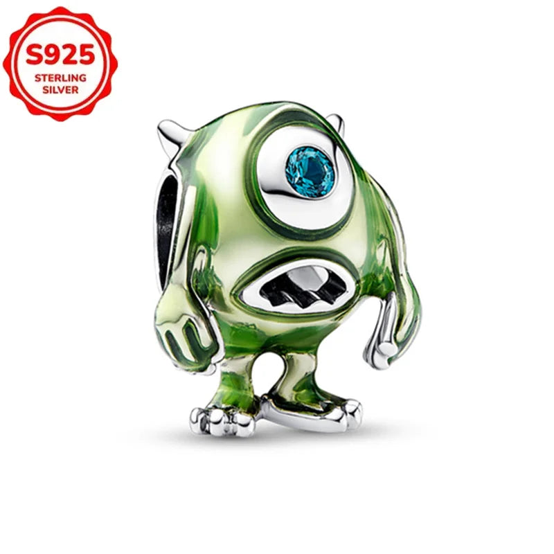 Disney 925 Sterling Silver Beads – Mickey, Stitch, Princess, Cinderella Charms for DIY Bracelets - Image 34