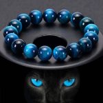 Minimalist Blue Tiger Eye Stone Beaded Bracelet