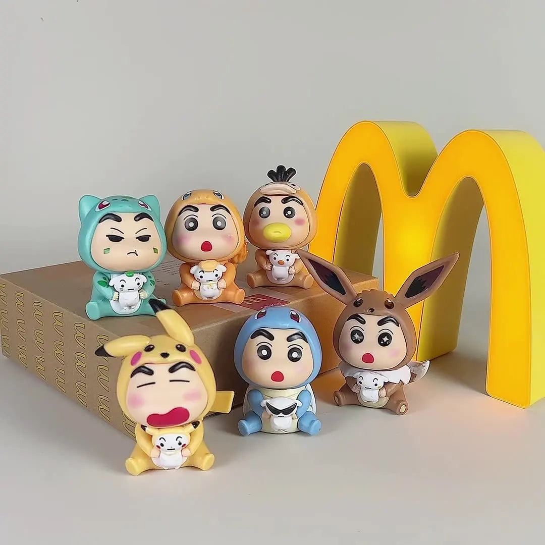 Crayon Shin-chan x Pikachu Anime Blind Box – Surprise Doll Collection & Mystery Gift Toy - Image 4